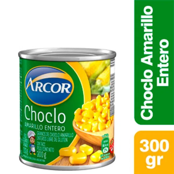 Choclo Arcor Entero Amarillo x 300 Gr