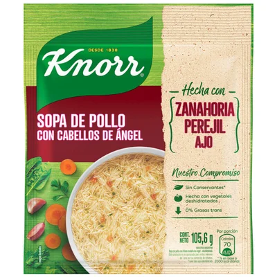 Sopa de pollo Knorr con cabellos de ángel 105.6 g