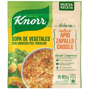 Sopa de vegetales Knorr con caracolitos tricolor 107.5 g