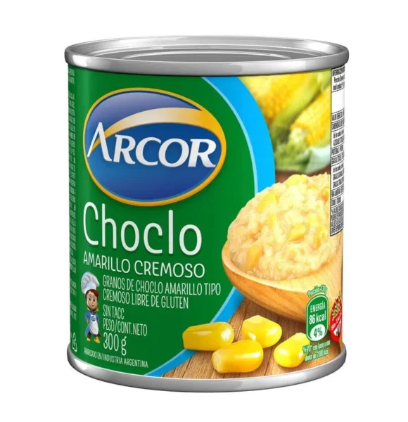 Choclo Amarillo Cremoso Arcor 300 Gr.