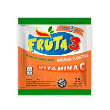 JUGO FRUTA 3 SABOR NARANJA DURAZNO 15G (RINDE 3 L)