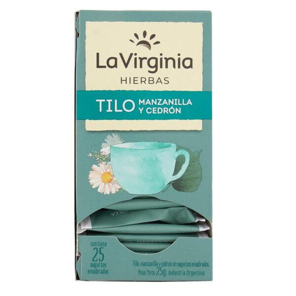 Té de tilo manzanilla La Virginia en sobres x 25 uni