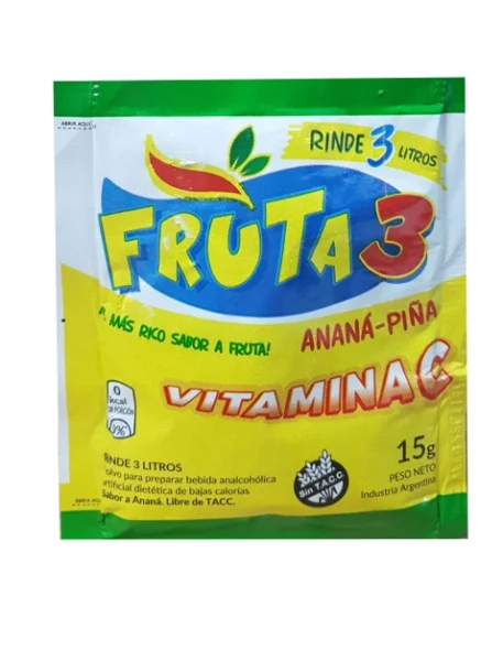 jugo fruta 3 sabor anana piña