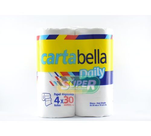 CARTABELLA PAPEL HIGIENICO BLANCO 30M X4U