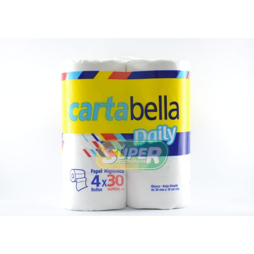 CARTABELLA PAPEL HIGIENICO BLANCO 30M X4U