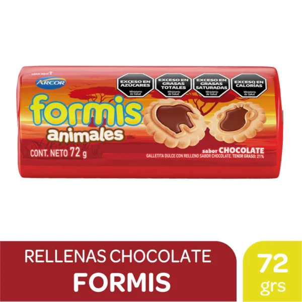 Galletitas Formis vainilla rellenas chocolate 72 g