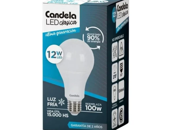 LAMPARA "CANDELA" LED CLÁSICA 12W LED