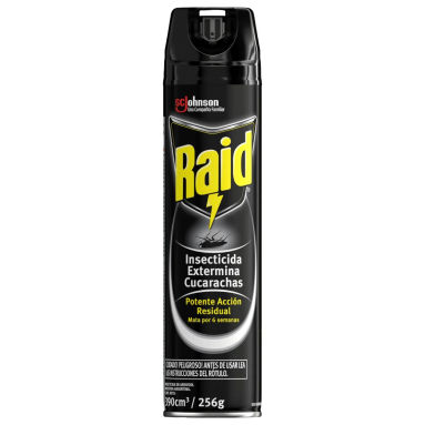 Insecticida Raid x390ml Exterminador Cucarachas