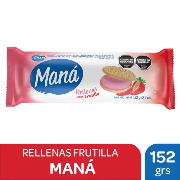 GALLETITAS VAINILLA RELL FRUTILLA MANÁ 152 G.