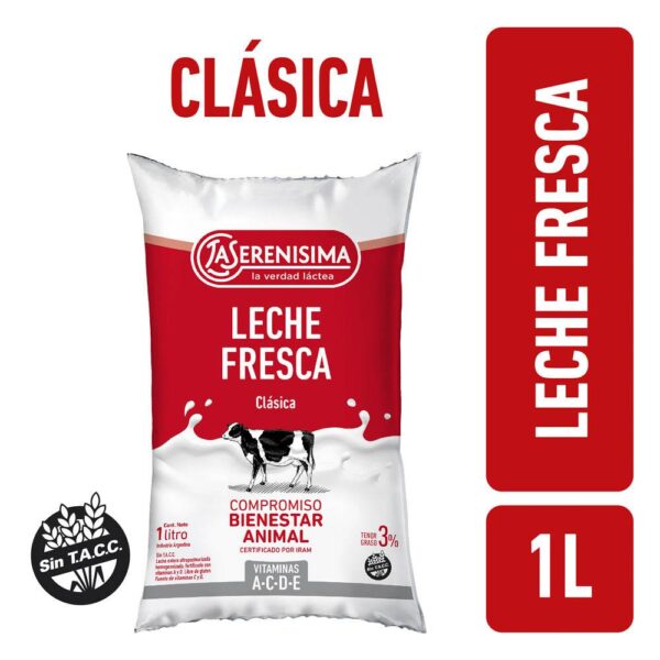 LECHE MULTIDEFENSAS 3% LA SERENISIMA SACHET 1L