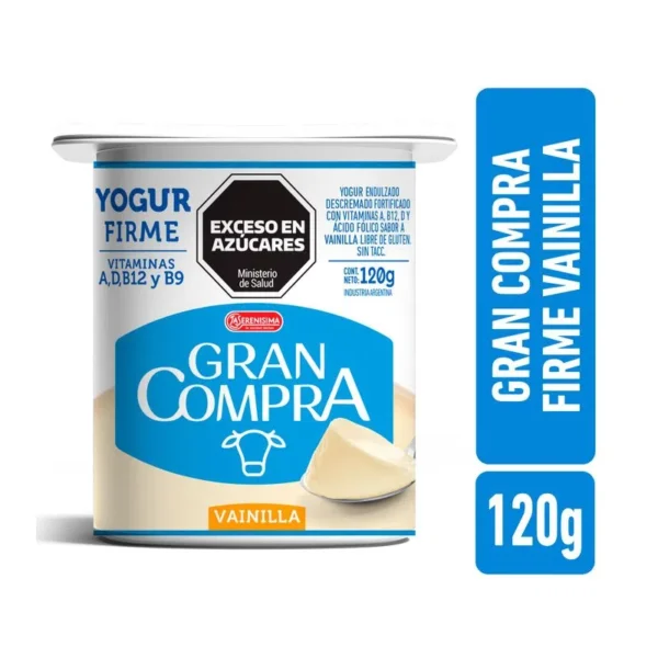 YOGUR FIRME VAINILLA GRAN COMPRA 120 G.