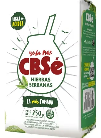 Yerba Mate Hierbas Serranas Cbsé 250g
