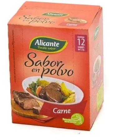 Caldo Sabor En Polvo Carne ALICANTE x30 grs