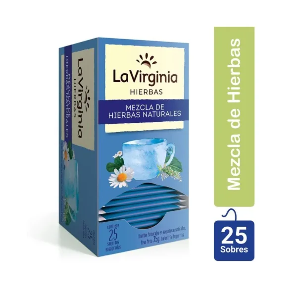 TÉ MEZCLA DE HIERBAS EN SAQUITOS LA VIRGINIA X 25 UNI