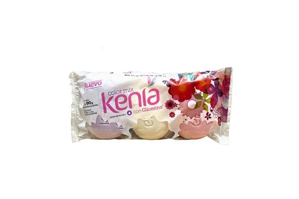 Jabón de tocador Kenia color mix x3 90 g.