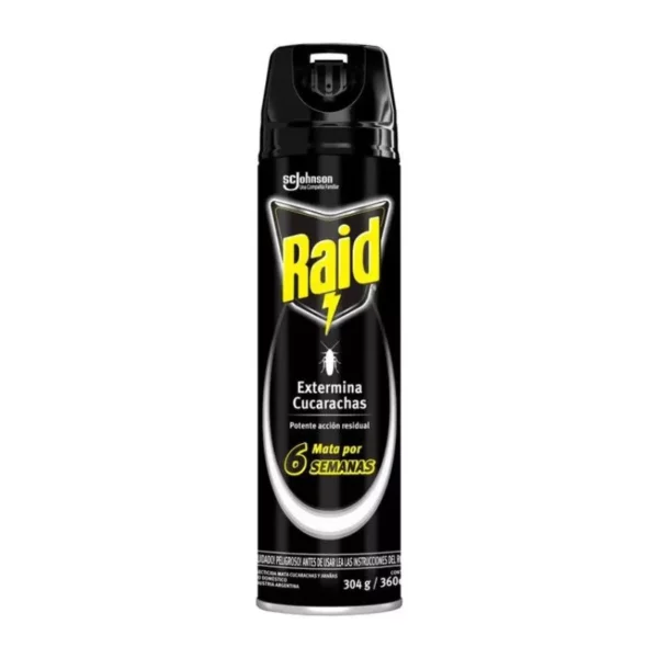 Insecticida Raid Ext.Cucarachas Negro x 360 cm3 -