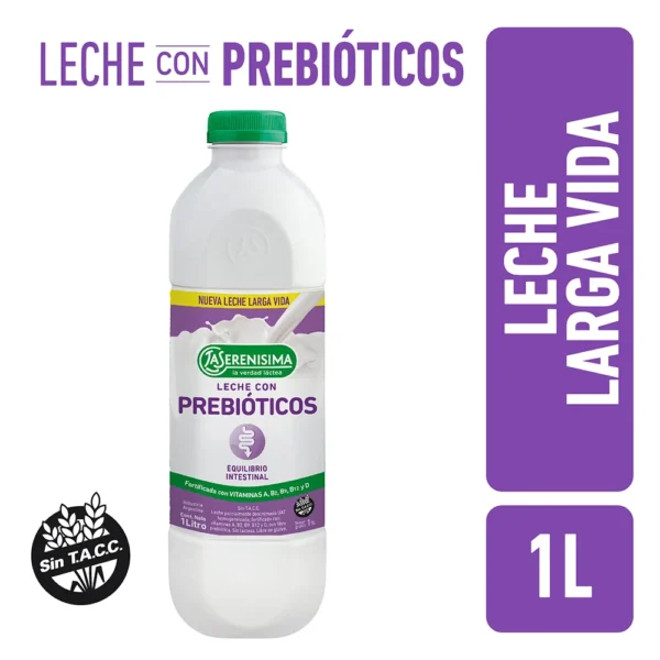 Leche La serenísima con prebióticos 1lt.