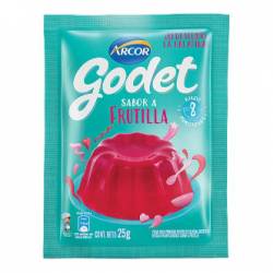 Gelatina Sabor Frutilla Godet Sob 25 Grm