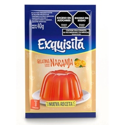 Gelatina Sabor Naranja Exquisita 40g