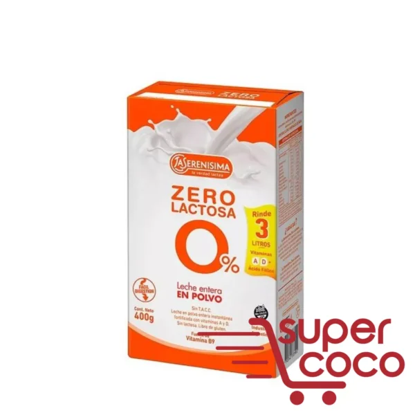 LECHE EN POLVO LA SERENISIMA ZERO LACTOSA 400 GRS