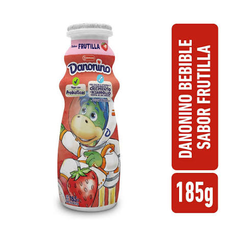 YOGUR DANONINO BOTELLA SABOR FRUTILLA  X185G