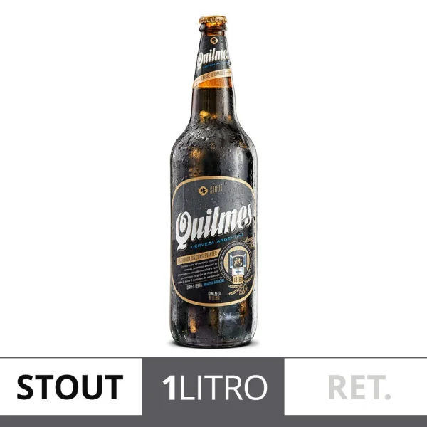 Cerveza negra Quilmes stout 1 l.