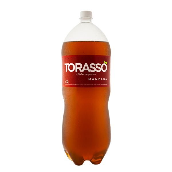 GASEOSA TORASSO MANZANA BOTELLA NO RETORNABLE X 3.000 CC.