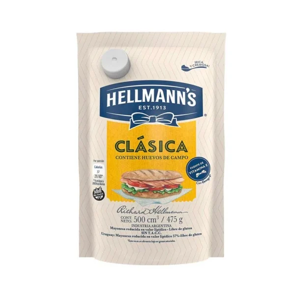 Mayonesa Hellmanns Clasica X475g.