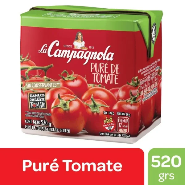 Puré De Tomate La Campagnola 520 Gr